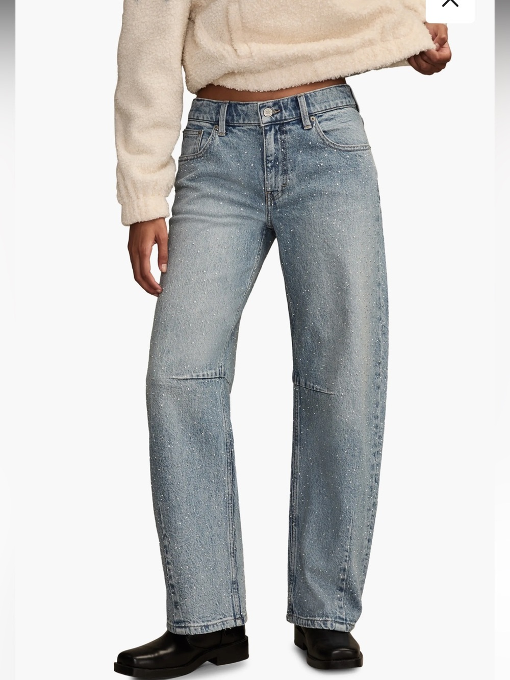 Lucky Legend Embellished Barrel Leg Jeans Lucky Brand